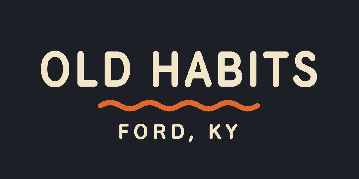 Old Habits Ford Kentucky T-Shirt | Retro Sunset River Badge | Beer Burgers Bait Boat Ramp | Kentucky Gift